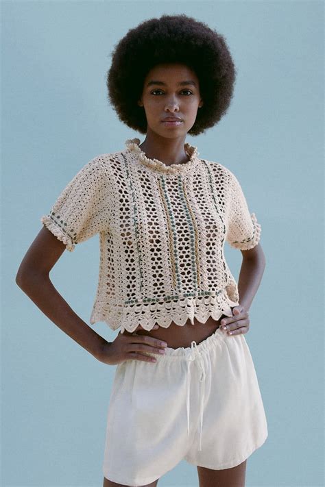 zara crochet|zara crochet tops.